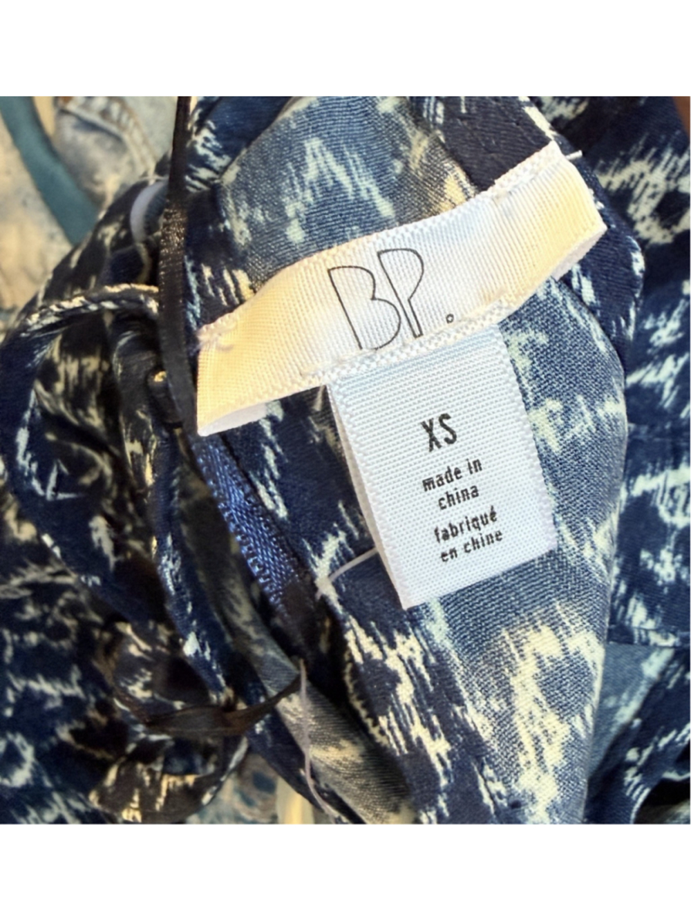 BP Nordstrom Indigo Ikat Halter Maxi Dress NWT Boho Festival Resort Euro Summer - Picture 7 of 13